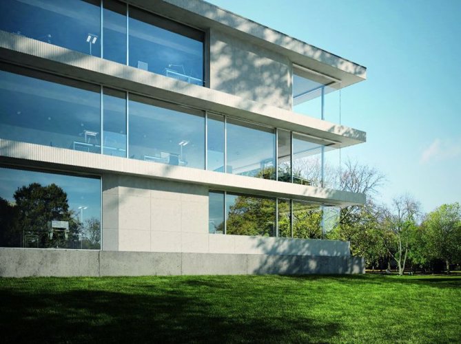 Płynne przejścia architektoniczne - fasada Schüco FWS 60 CV