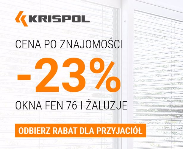 Okna w cenie „PO ZNAJOMOŚCI” od KRISPOL. Poznaj FEN 76 i odbierz rabat dla przyjaciół