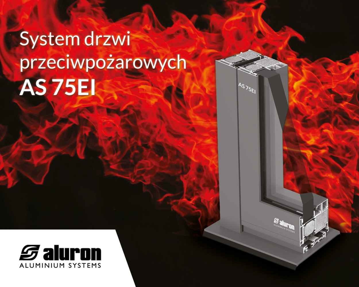 Ciepły system drzwi przeciwpożarowych AS 75EI od Aluron
