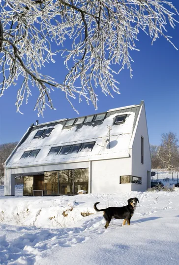 Ciepły i energooszczędny dom zimą
