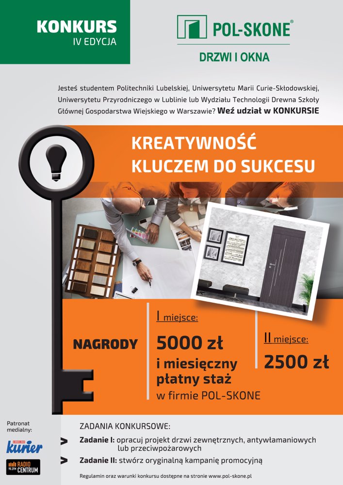 IV edycja konkursu POL-SKONE dla studentów: „Kreatywność kluczem do sukcesu”
