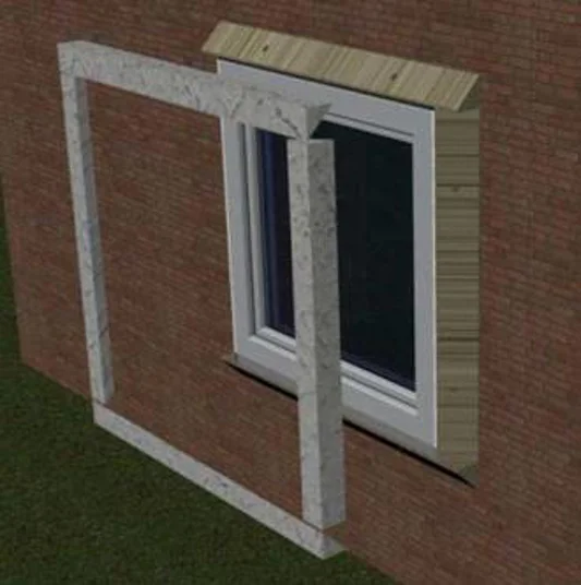 Ramowy montaż okien w warstwie docieplenia