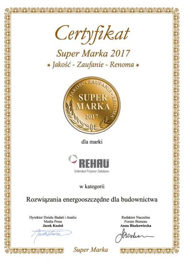 REHAU - Super Marka 2017