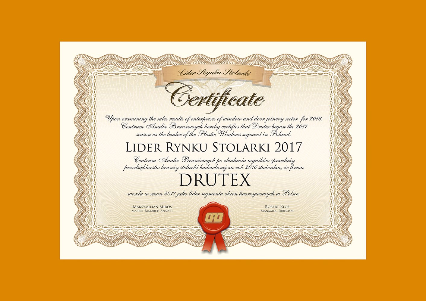 Drutex wzmacnia pozycję lidera rynku w Polsce