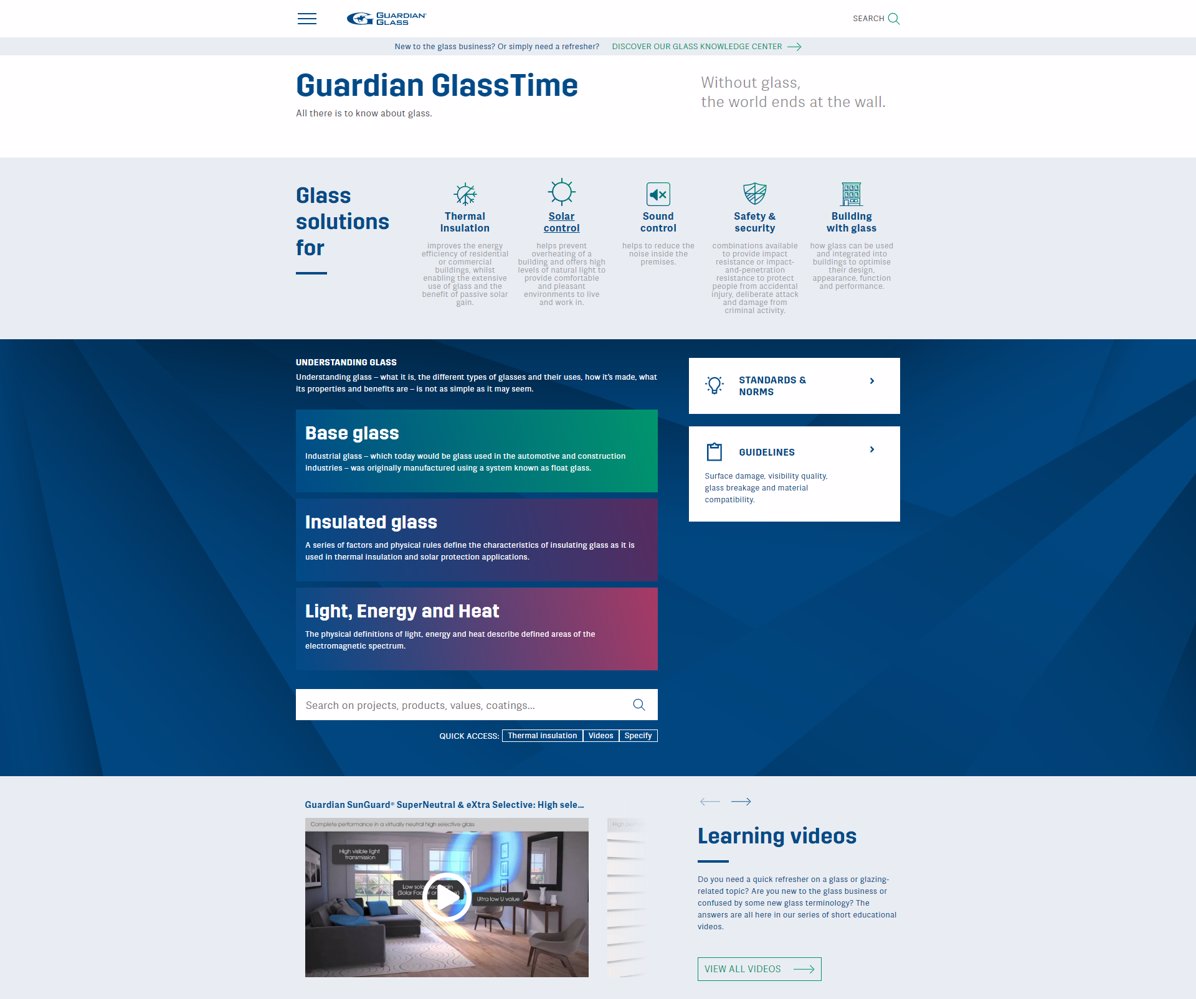 Guardian Glass uruchamia cyfrową wersję poradnika GlassTime - „jedyne w swoim rodzaju internetowe centrum wiedzy o szkle”