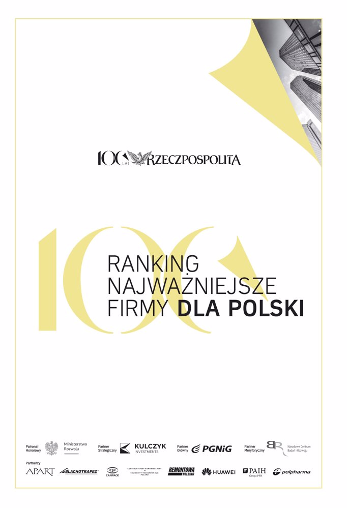 ALUPROF na liście Najważniejszych Firm dla Polski według „Rzeczpospolitej”