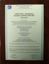 Stolbud Włoszczowa z Certyfikatem „CQ-ITB”